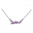 Collier prénom violet découpe anglaise maille 1+1 - 2mm