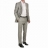 Costume Cintré 100 % Laine Gris Clair