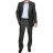 Costume Cintré Laine et Soie Anthracite piqué de caviar Gianni Ferrucci