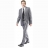 Costume semi-cintré 120'S Gris perle