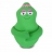 Coussin barbamama vert 16 cm