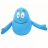 Coussin barbapapa bleu 16 cm