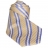 Cravate club beige et bleue