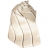 Cravate faux uni crème quadrillée de marron et blanc