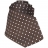 Cravate faux uni Marron à pois blancs