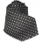 Cravate faux uni Noire à pois blancs