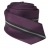 Cravate slim mauve liseret noir et gris centralisé
