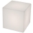 Cube lumineux Cubo In, table basse et tabouret