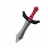Dague en mousse rouge