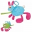 Doudou lapin bleu