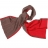 Echarpe Bicolore en Laine Anthracite Motifs carrés rouges