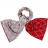Echarpe Bicolore en Laine Grise Jacquard rouge
