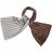 Echarpe Bicolore en Laine rayures Gris marron