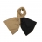 Echarpe en Laine bicolore Noire et caramel
