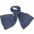 Echarpe en Laine Bleue motifs noirs