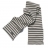 Echarpe esprit marin : marine et blanche