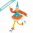 Elfe macaron robe orange et bleue