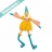 Elfe macaron robe saumon et jaune
