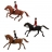 Faller Modélisme HO - Figurines : Set chevaux sauteurs d'obstacles