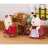 Fillette Lapin Chocolat et bureau Sylvanian