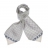 Foulard Ascot à nouer en soie blanc parsemé de fines<a title='bouquet de fleurs pour la saint-valentin' href='http://www.familyby.com/boutiques/detailCategorie/4211' style='text-decoration:none; color:#333'><strong> fleurs</strong></a> bleues ciel
