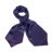 Foulard Ascot à nouer en soie bleu marine à fines gouttes rouges