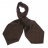 Foulard Ascot à nouer en soie marron parsemé de petits pois blancs