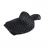 Foulard Ascot à nouer en soie noir clair parsemé de fines<a title='bouquet de fleurs pour la saint-valentin' href='http://www.familyby.com/boutiques/detailCategorie/4211' style='text-decoration:none; color:#333'><strong> fleurs</strong></a> blanches et gris perle