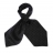 Foulard Ascot à nouer en soie noir parsemé de petits pois blancs