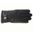 GANTS NOIR HOMME EN CUIR SOUPLE - Poignets Réglables