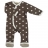 Grenouillère Pois coton bio - Chocolat