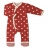 Grenouillère Pois coton bio - Rouge