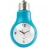 Horloge design ampoule à culot Couleur Bleu Matière Plastique