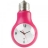 Horloge design ampoule à culot Couleur Rose Matière Plastique