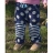 Jogging bébé coton bio Big Stripe - Marine à pois