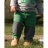 Jogging bébé coton bio Big Stripe - Vert rayé