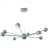 Lampe suspension design Atom Solaria 8 boules