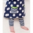 Leggings rayé marine 3-4 ans 104 cm