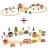 Lot circuit train 40 pièces + boite 50 accessoires
