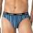 Lot de 3 slips taille basse rayés en coton Athena