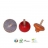 Lot de 3 toupies en bois