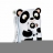 Maman panda et son bébé - 12 pièces