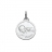 Médaille argent rhodié zodiaque poisson bébé diamantée