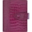 Mignon Agenda AK13 en cuir Croco SAVANNAH + Patte/FUCHSIA - rose fuchsia