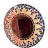 Miroir rond mosaique orange