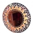 Miroir rond mosaique orange