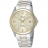 MONTRE HOMME ACIER GRIS & DORE - Date & Heure Fluorescentes