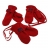 Moufles laine bouillie - Rouge 9 mois-2 ans (avec pouce)