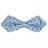 Noeud Papillon Fantaisie à pointes en soie bleu à motifs bleus et jaunes