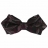 Noeud Papillon Fantaisie à pointes en soie noir et motifs mauves et verts